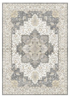 KUETH 8X10 Vintage Area Rugs Machine Washable Rugs for Living Room, Non Slip Flat Pile Rug with Rubber Backing, Boho Rug for Entryway Bedroom Dining Room Home Office