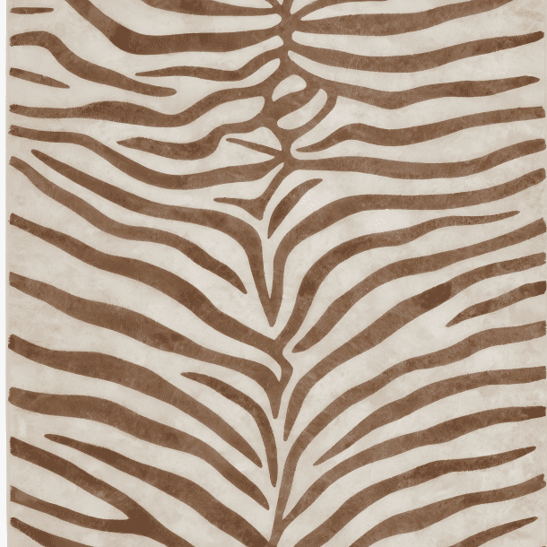 KUETH 8x10 Zebra Area Rugs Machine Washable Rugs for Living Room, Non Slip Flat Pile Rug with Rubber Backing, Modern Rug for Entryway Bedroom Dining Room Home Office