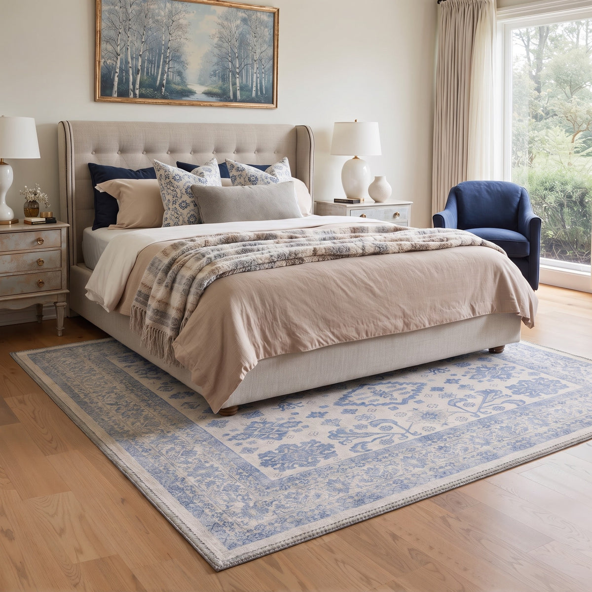 KUETH  Area Rugs Machine Washable Rugs for Living Room, Non Slip Throw Rug with Rubber Backing, Rug for Entryway、Bedroom、Kitchen、Floor and Dining Room