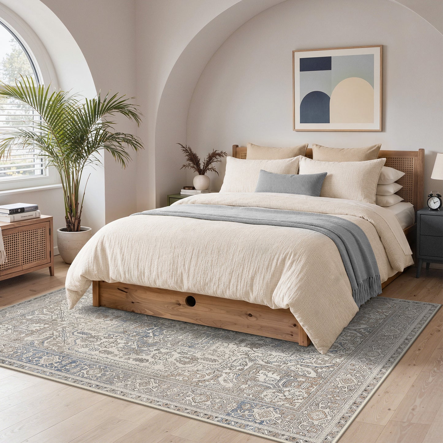 KUETH  Area Rugs Machine Washable Rugs for Living Room, Non Slip Throw Rug with Rubber Backing, Rug for Entryway、Bedroom、Kitchen、Floor and Dining Room