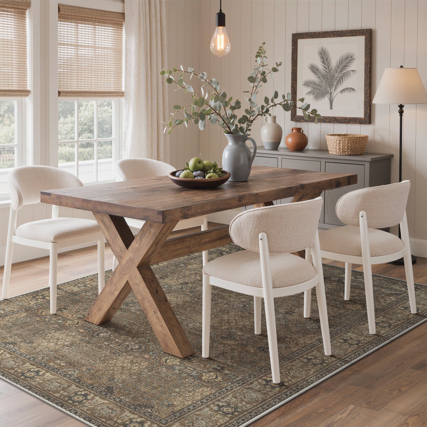 KUETH  Area Rugs Machine Washable Rugs for Living Room, Non Slip Throw Rug with Rubber Backing, Rug for Entryway、Bedroom、Kitchen、Floor and Dining Room