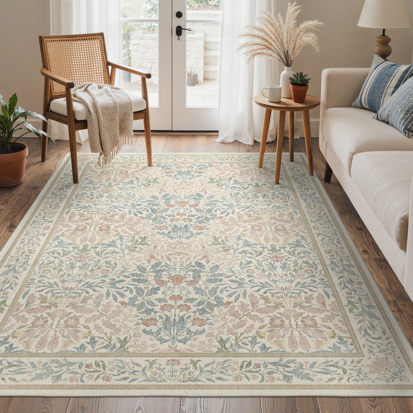 KUETH  Area Rugs Machine Washable Rugs for Living Room, Non Slip Throw Rug with Rubber Backing, Rug for Entryway、Bedroom、Kitchen、Floor and Dining Room