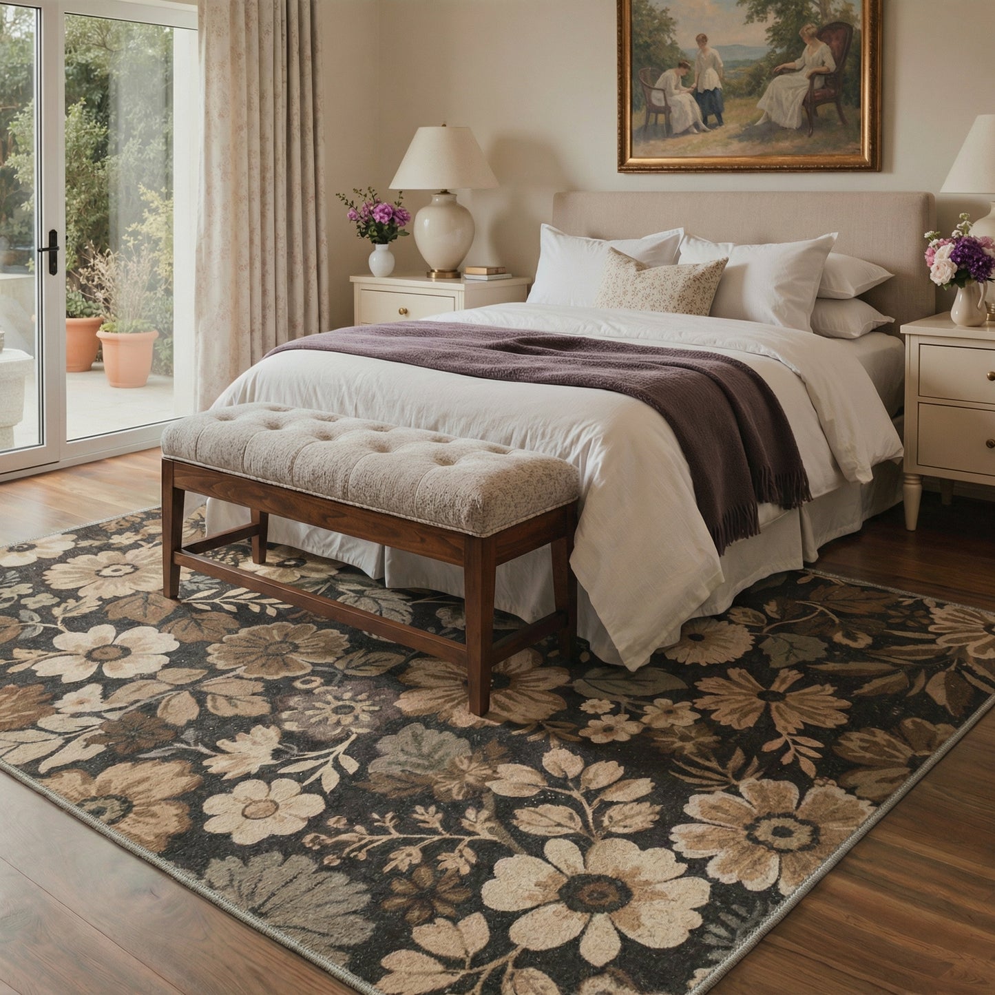 KUETH  Area Rugs Machine Washable Rugs for Living Room, Non Slip Throw Rug with Rubber Backing, Rug for Entryway、Bedroom、Kitchen、Floor and Dining Room