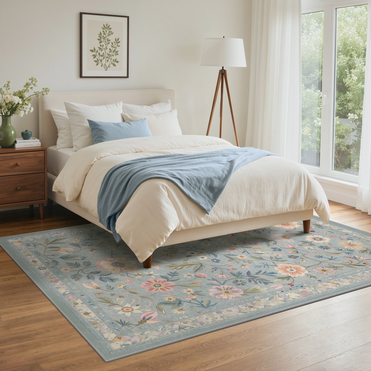 KUETH  Area Rugs Machine Washable Rugs for Living Room, Non Slip Throw Rug with Rubber Backing, Rug for Entryway、Bedroom、Kitchen、Floor and Dining Room