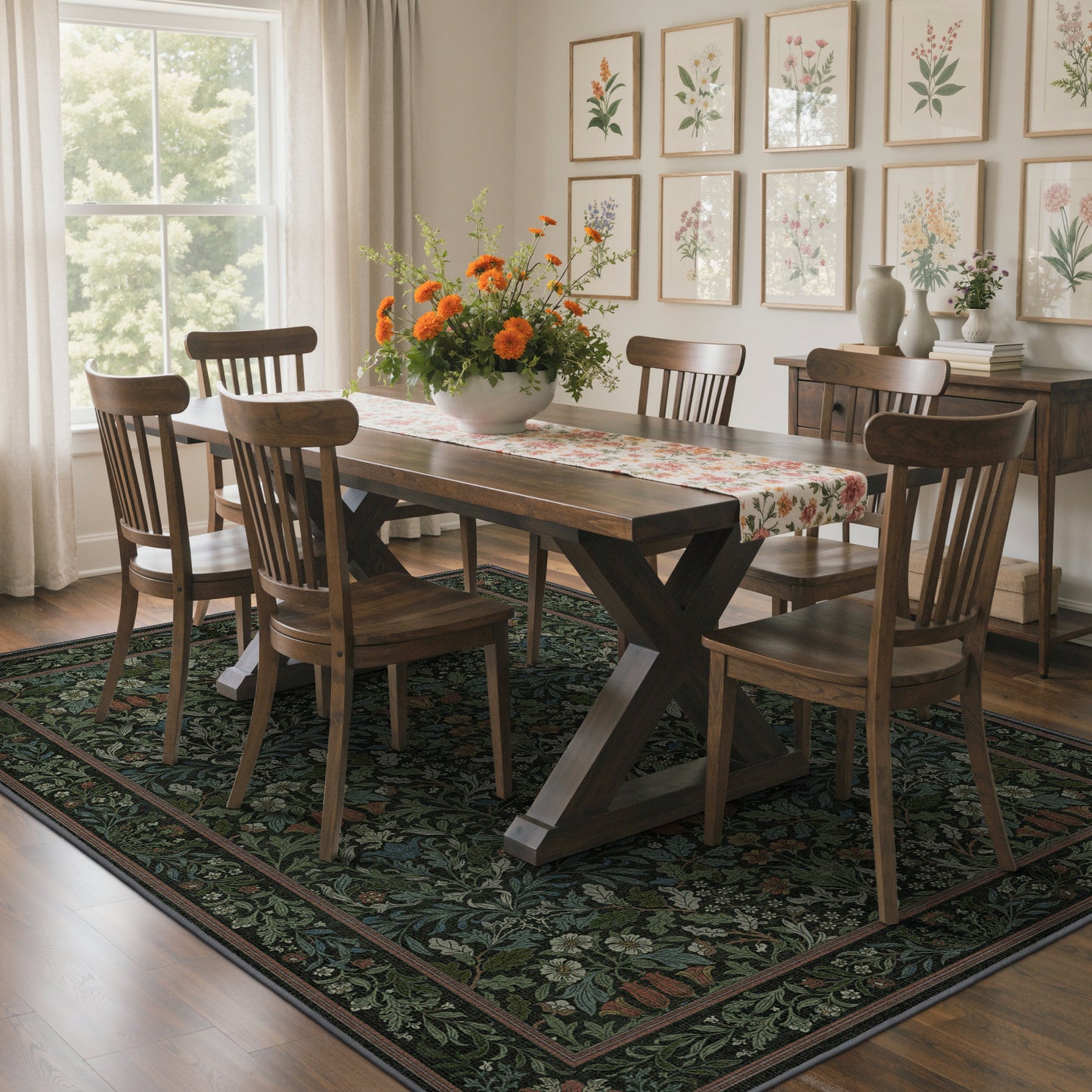 KUETH  Area Rugs Machine Washable Rugs for Living Room, Non Slip Throw Rug with Rubber Backing, Rug for Entryway、Bedroom、Kitchen、Floor and Dining Room