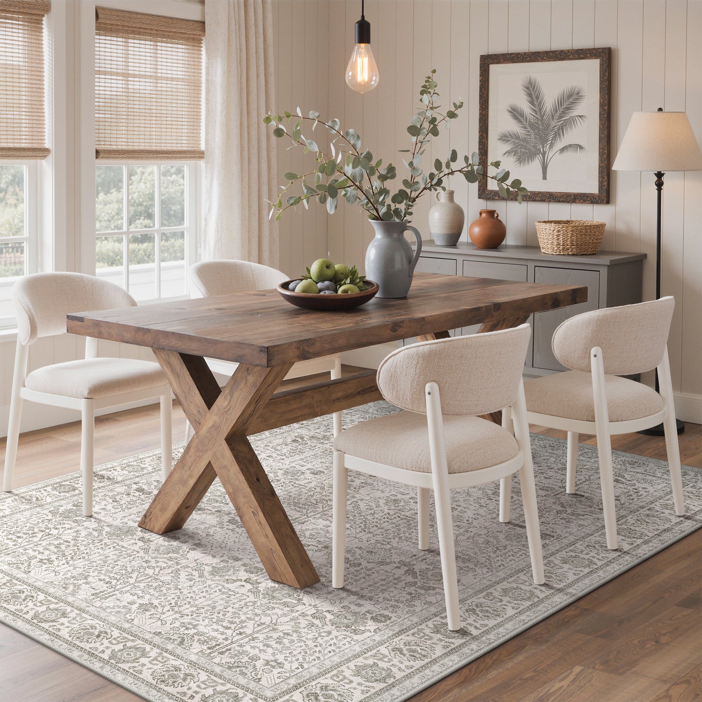 KUETH  Area Rugs Machine Washable Rugs for Living Room, Non Slip Throw Rug with Rubber Backing, Rug for Entryway、Bedroom、Kitchen、Floor and Dining Room