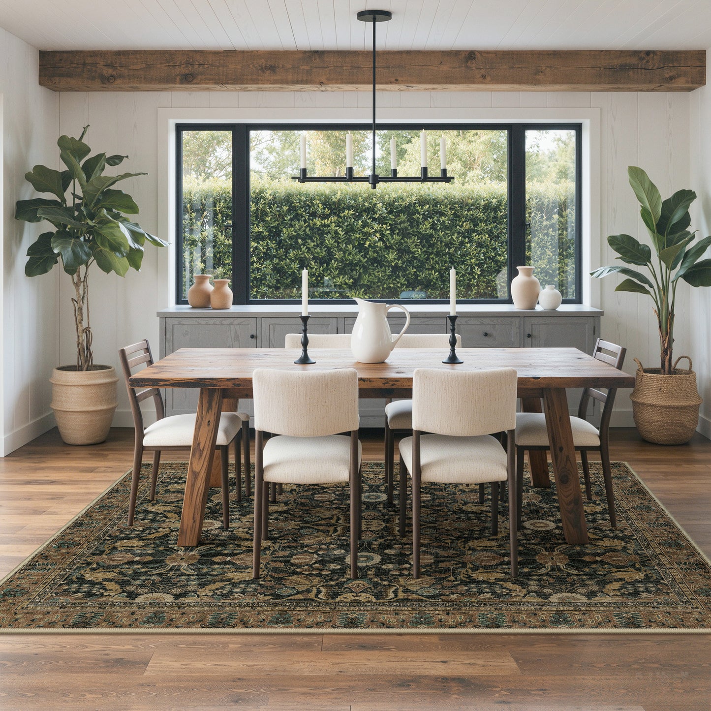KUETH  Area Rugs Machine Washable Rugs for Living Room, Non Slip Throw Rug with Rubber Backing, Rug for Entryway、Bedroom、Kitchen、Floor and Dining Room