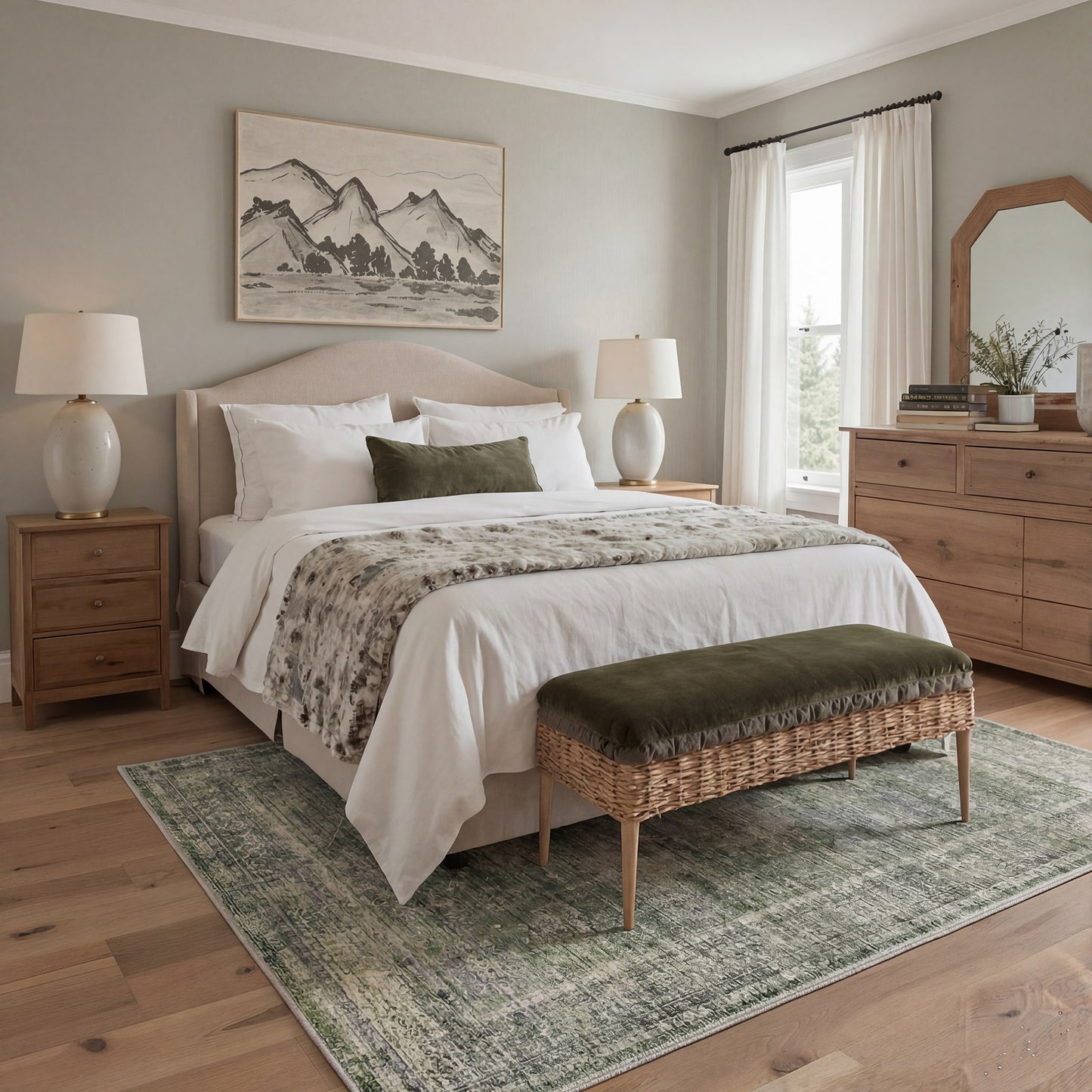KUETH  Area Rugs Machine Washable Rugs for Living Room, Non Slip Throw Rug with Rubber Backing, Rug for Entryway、Bedroom、Kitchen、Floor and Dining Room