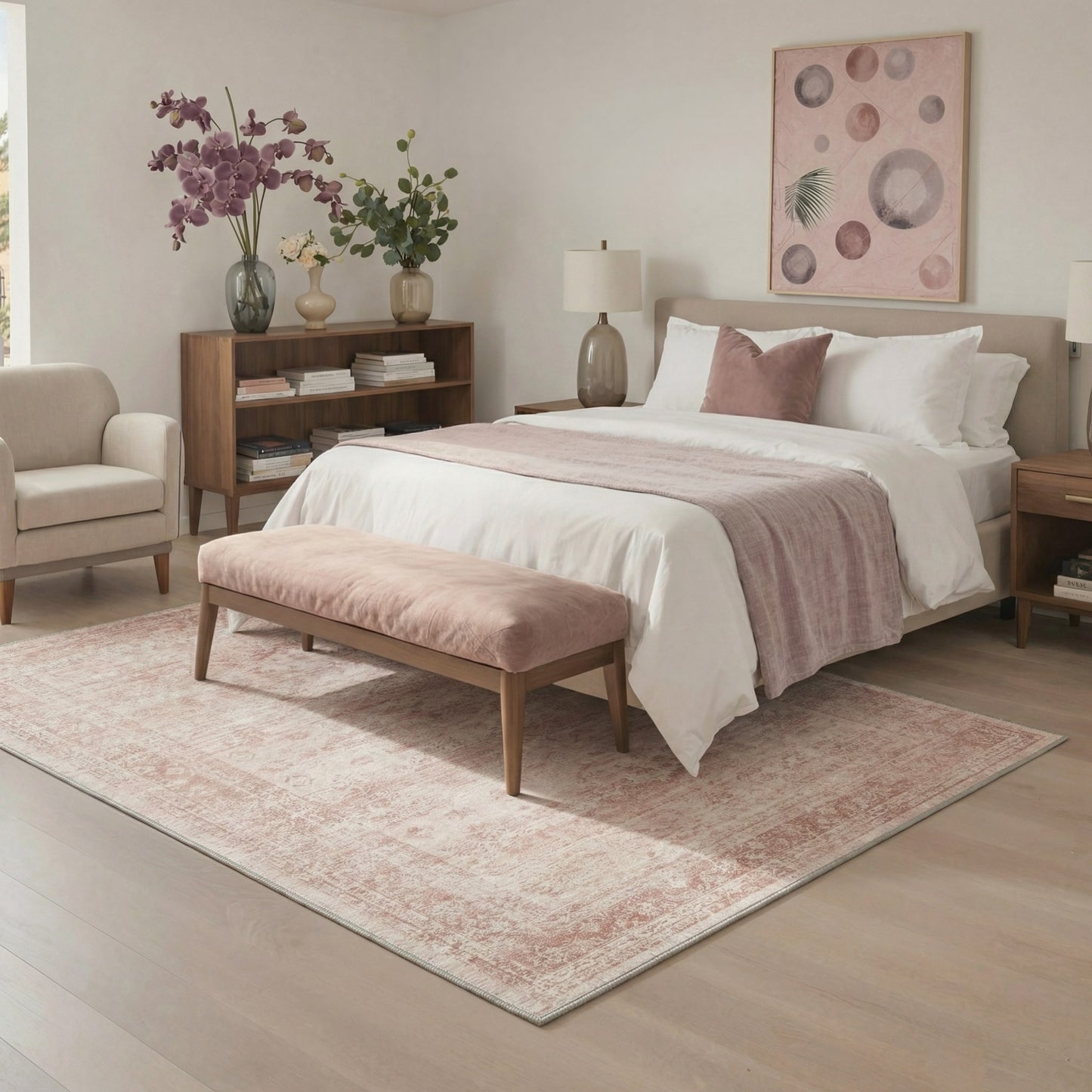 KUETH  Area Rugs Machine Washable Rugs for Living Room, Non Slip Throw Rug with Rubber Backing, Rug for Entryway、Bedroom、Kitchen、Floor and Dining Room