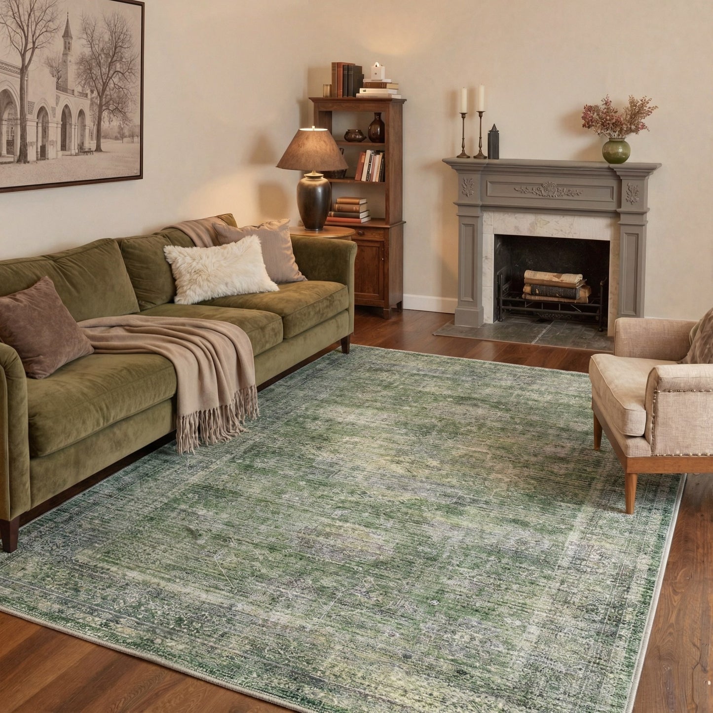 KUETH  Area Rugs Machine Washable Rugs for Living Room, Non Slip Throw Rug with Rubber Backing, Rug for Entryway、Bedroom、Kitchen、Floor and Dining Room