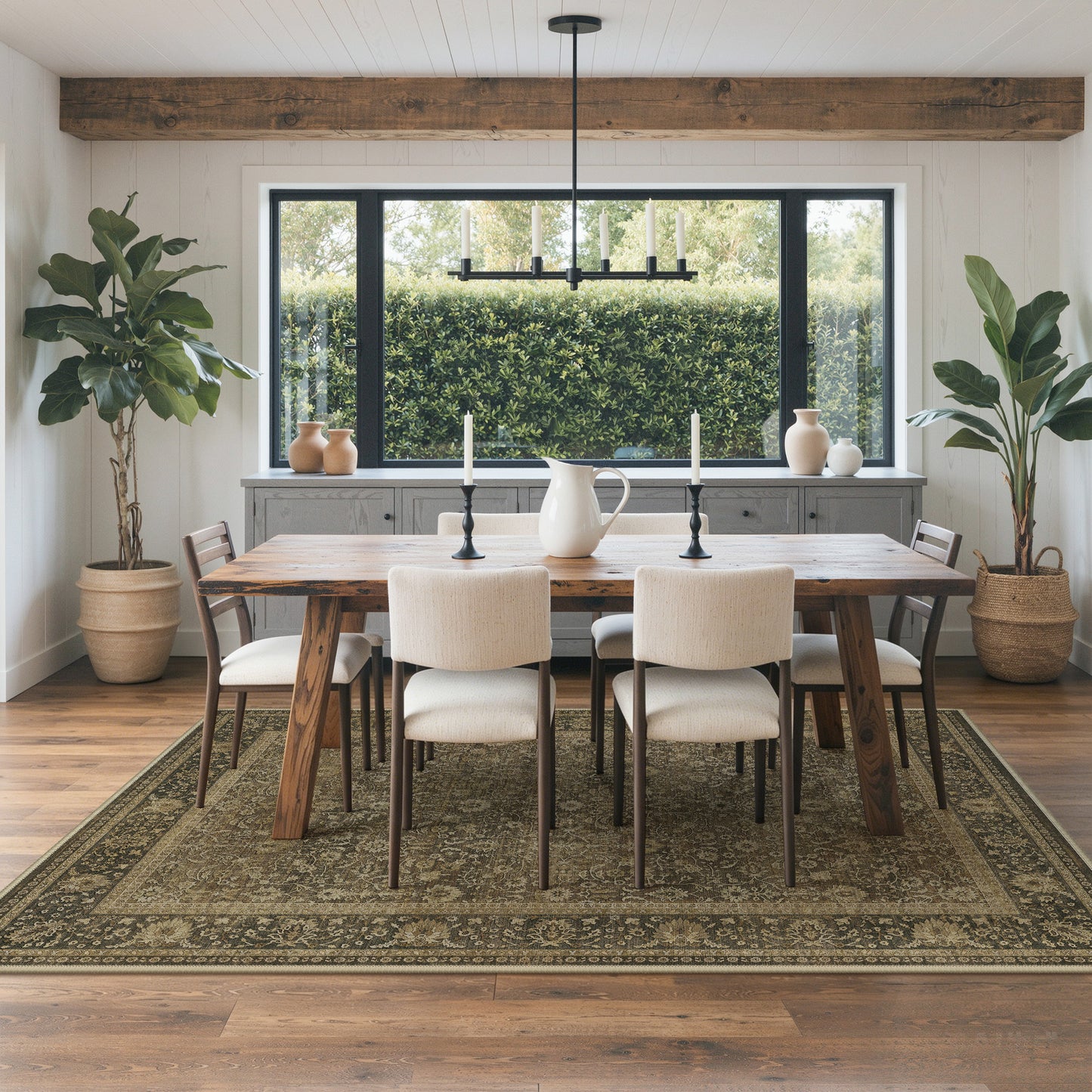 KUETH  Area Rugs Machine Washable Rugs for Living Room, Non Slip Throw Rug with Rubber Backing, Rug for Entryway、Bedroom、Kitchen、Floor and Dining Room