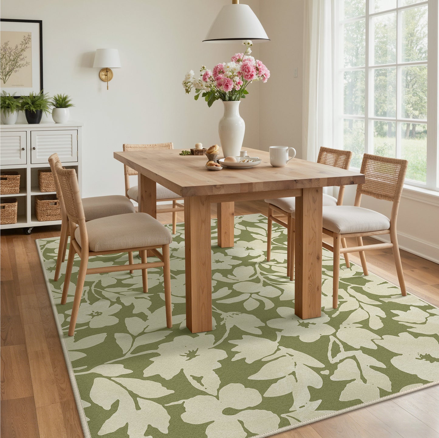 KUETH  Area Rugs Machine Washable Rugs for Living Room, Non Slip Throw Rug with Rubber Backing, Rug for Entryway、Bedroom、Kitchen、Floor and Dining Room