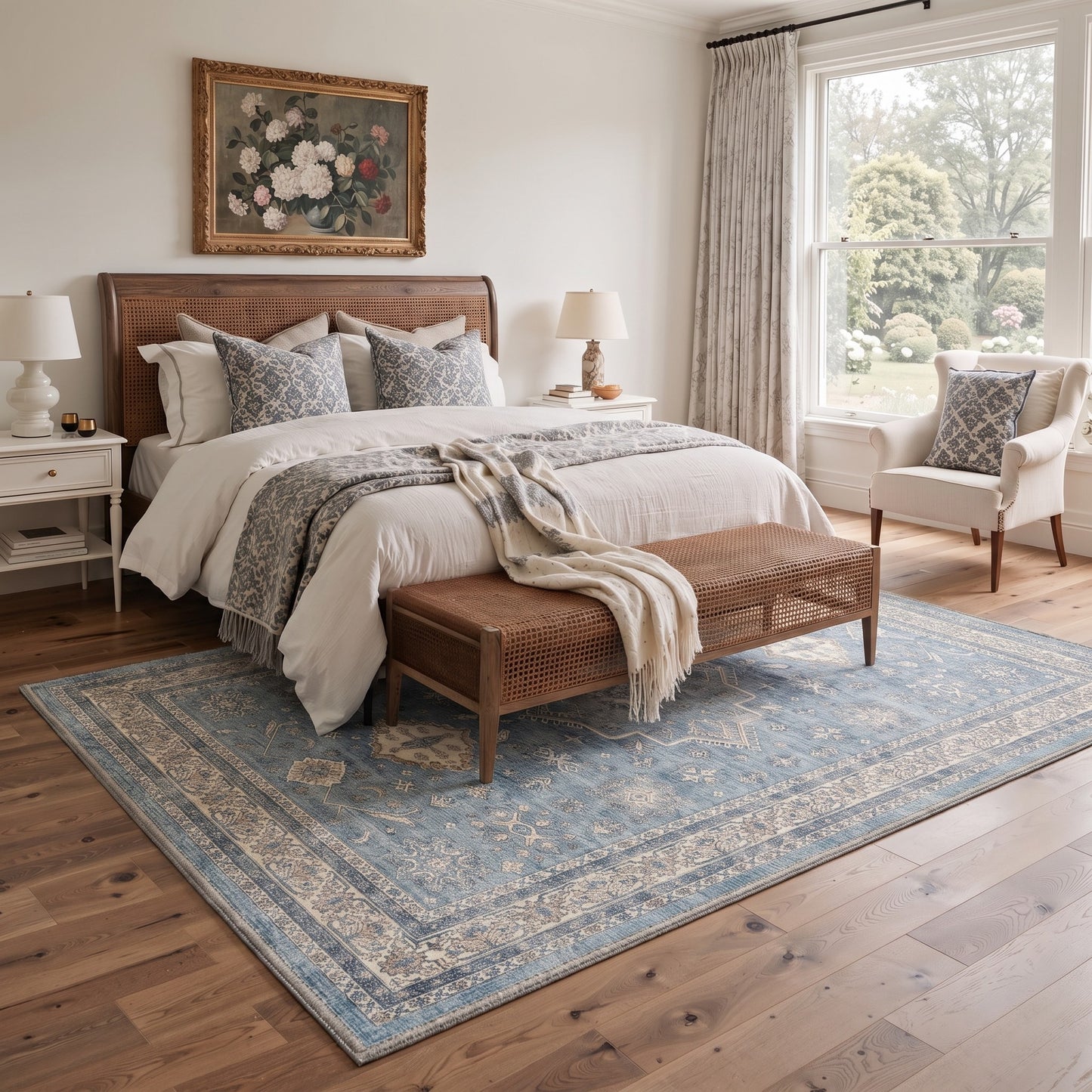 KUETH  Area Rugs Machine Washable Rugs for Living Room, Non Slip Throw Rug with Rubber Backing, Rug for Entryway、Bedroom、Kitchen、Floor and Dining Room