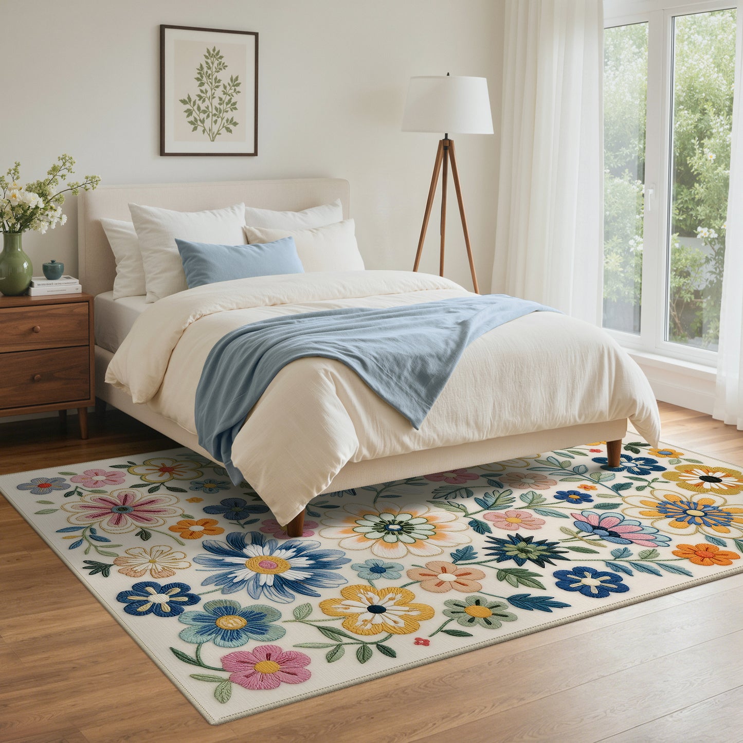 KUETH  Area Rugs Machine Washable Rugs for Living Room, Non Slip Throw Rug with Rubber Backing, Rug for Entryway、Bedroom、Kitchen、Floor and Dining Room