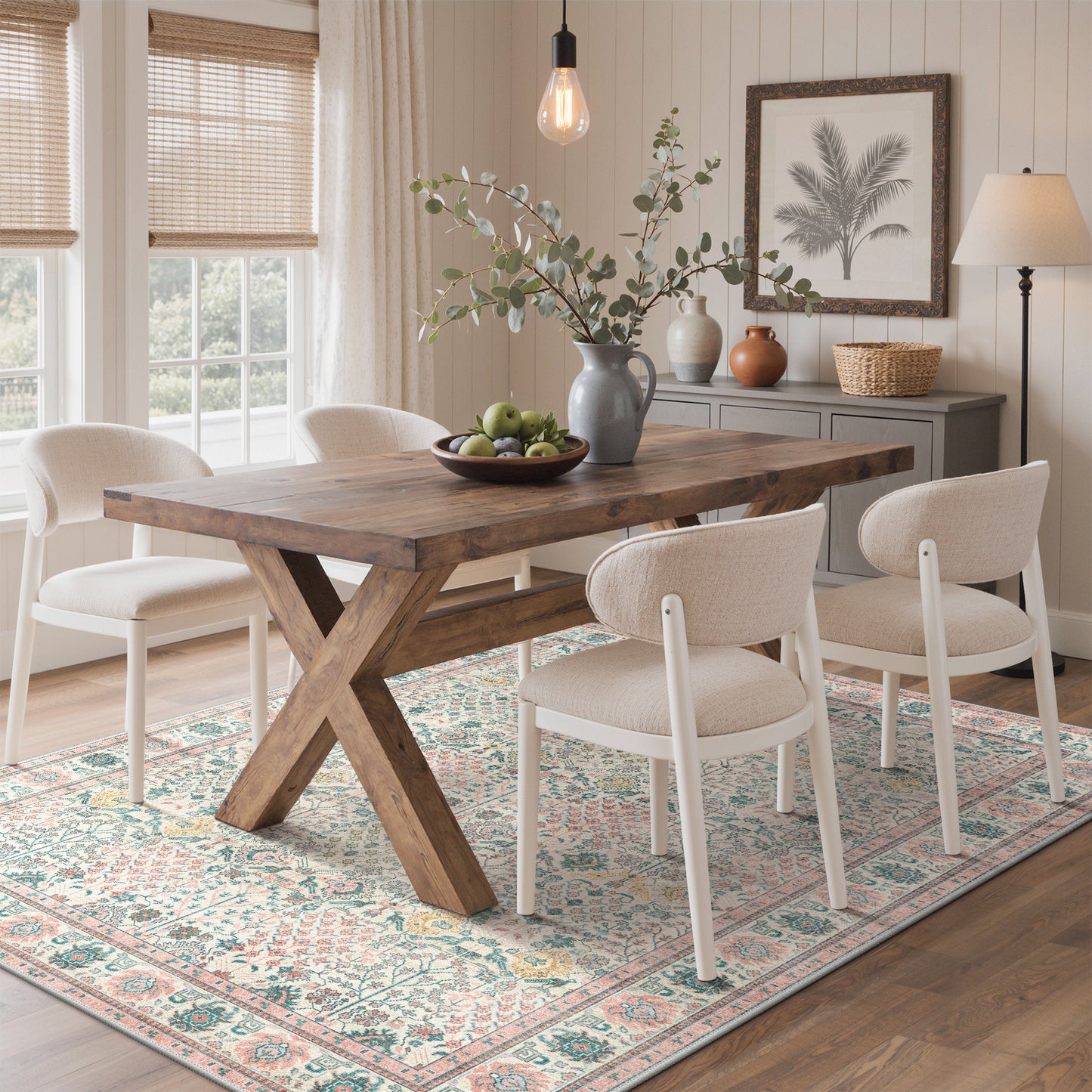 KUETH  Area Rugs Machine Washable Rugs for Living Room, Non Slip Throw Rug with Rubber Backing, Rug for Entryway、Bedroom、Kitchen、Floor and Dining Room