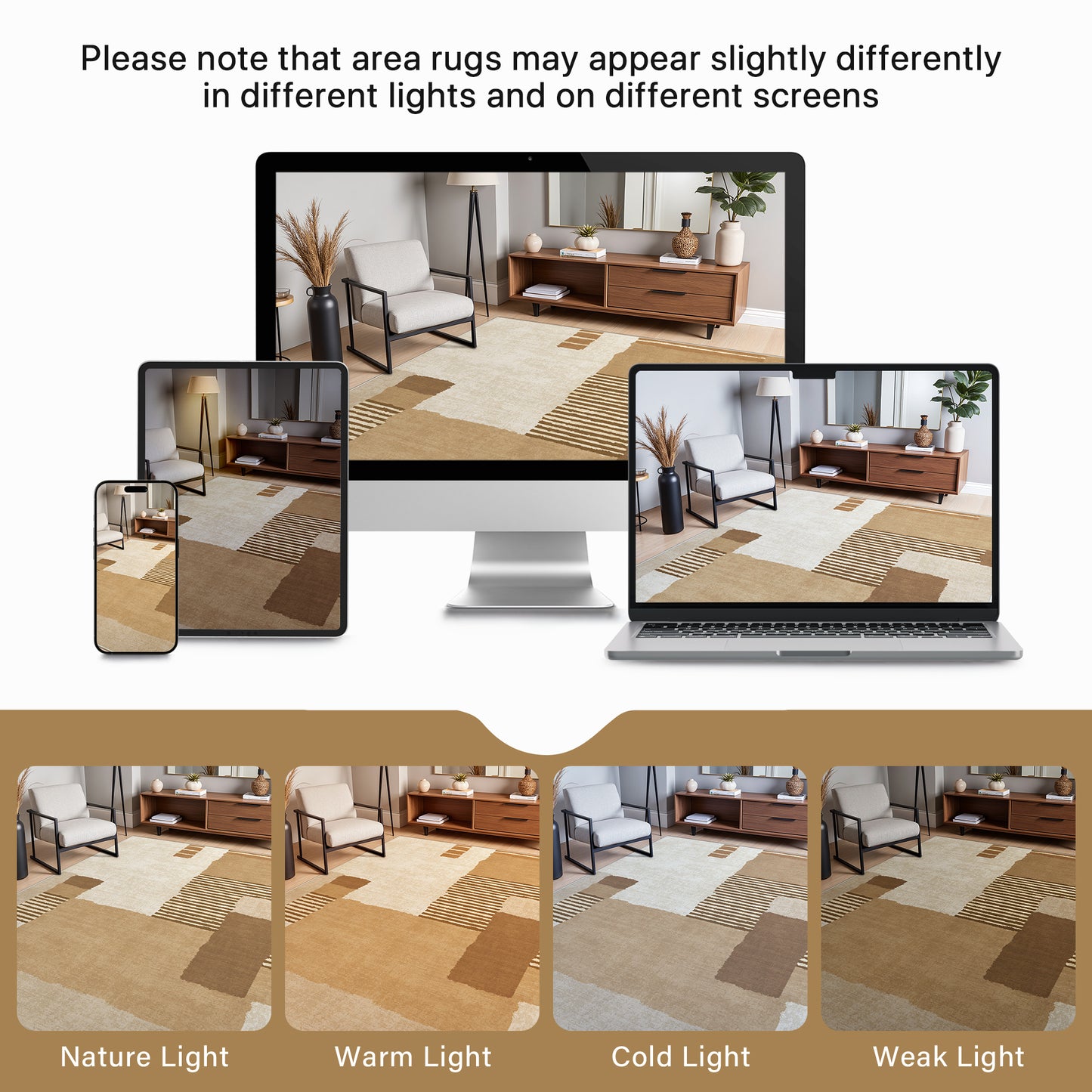 KUETH 5X7 Area Rugs Machine Washable Rugs for Living Room, Non Slip Throw Rug with Rubber Backing, Rug for Entryway、Bedroom、Kitchen、Floor and Dining Room