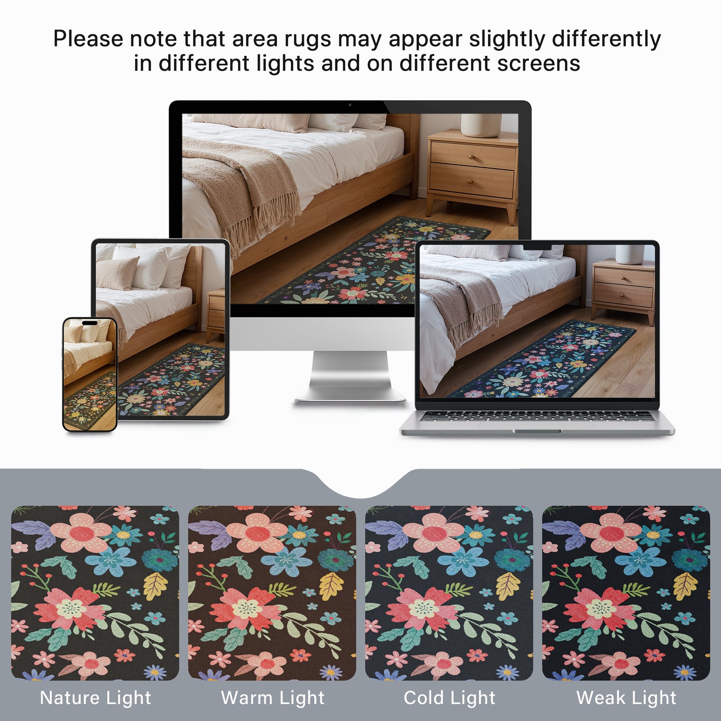 KUETH Kitchen Mats for Floor, Kitchen Rug with Anti Fatigue, Non Slip Washable Kitchen Rug, Set of 2 Kitchen Mat 17"x47"+17"x30", Runner Rug with Waterproof for Bathroon and Bedroom