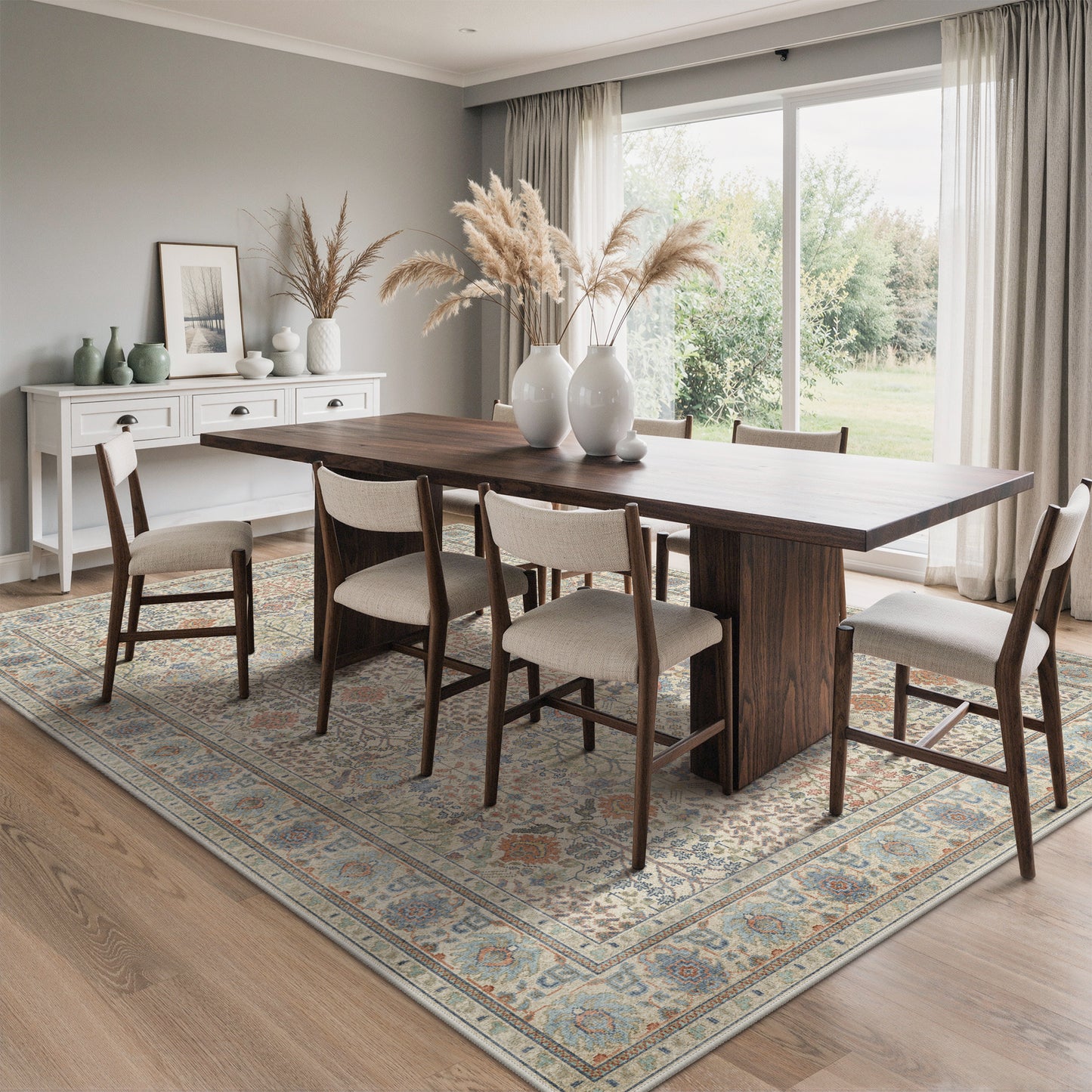 KUETH  Area Rugs Machine Washable Rugs for Living Room, Non Slip Throw Rug with Rubber Backing, Rug for Entryway、Bedroom、Kitchen、Floor and Dining Room