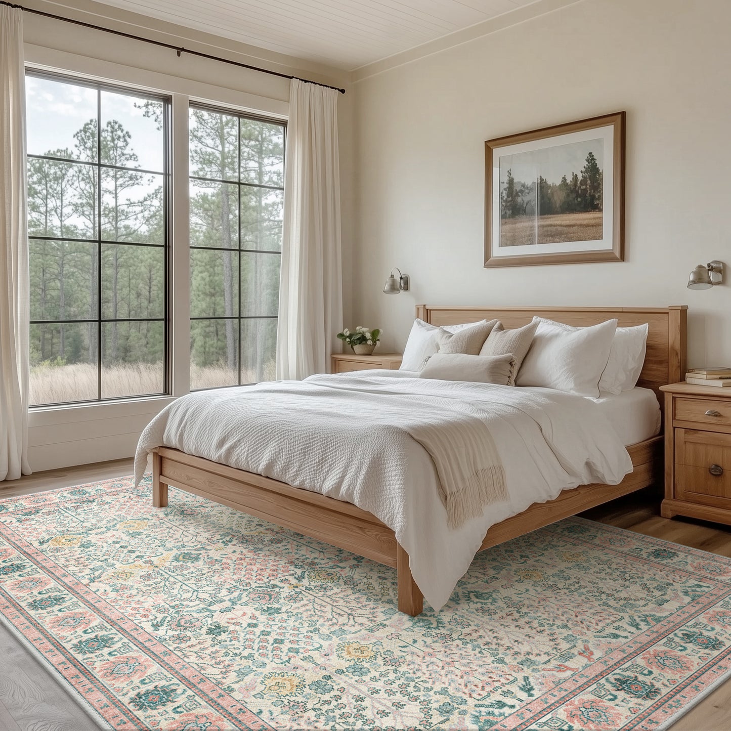 KUETH  Area Rugs Machine Washable Rugs for Living Room, Non Slip Throw Rug with Rubber Backing, Rug for Entryway、Bedroom、Kitchen、Floor and Dining Room