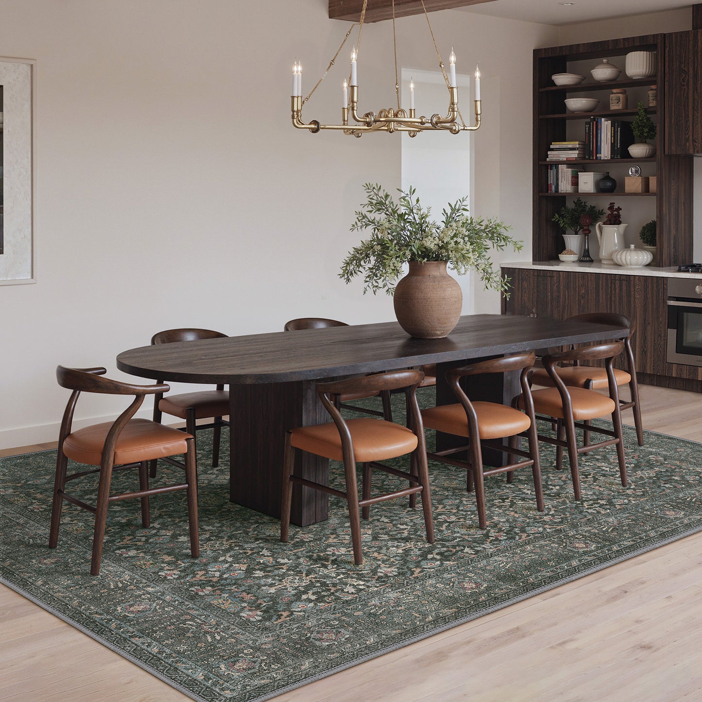 KUETH  Area Rugs Machine Washable Rugs for Living Room, Non Slip Throw Rug with Rubber Backing, Rug for Entryway、Bedroom、Kitchen、Floor and Dining Room