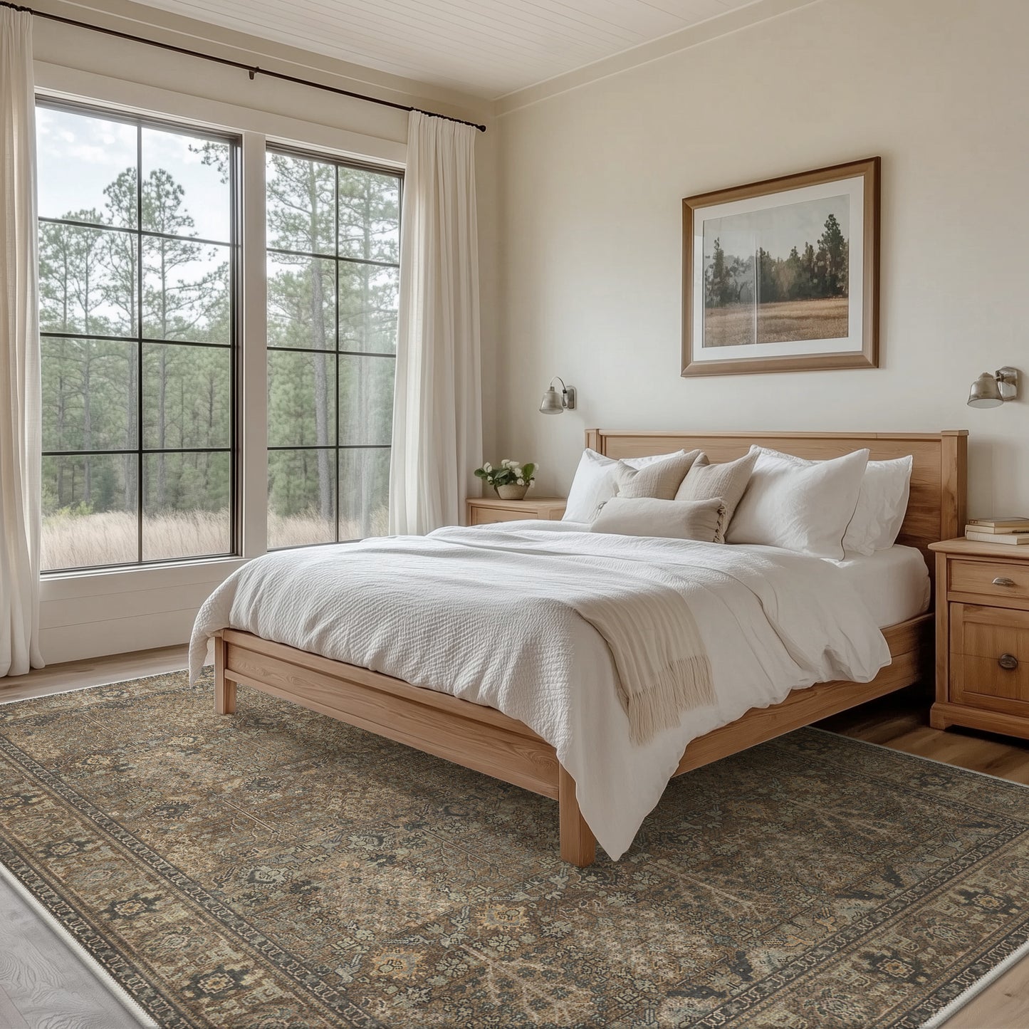 KUETH  Area Rugs Machine Washable Rugs for Living Room, Non Slip Throw Rug with Rubber Backing, Rug for Entryway、Bedroom、Kitchen、Floor and Dining Room