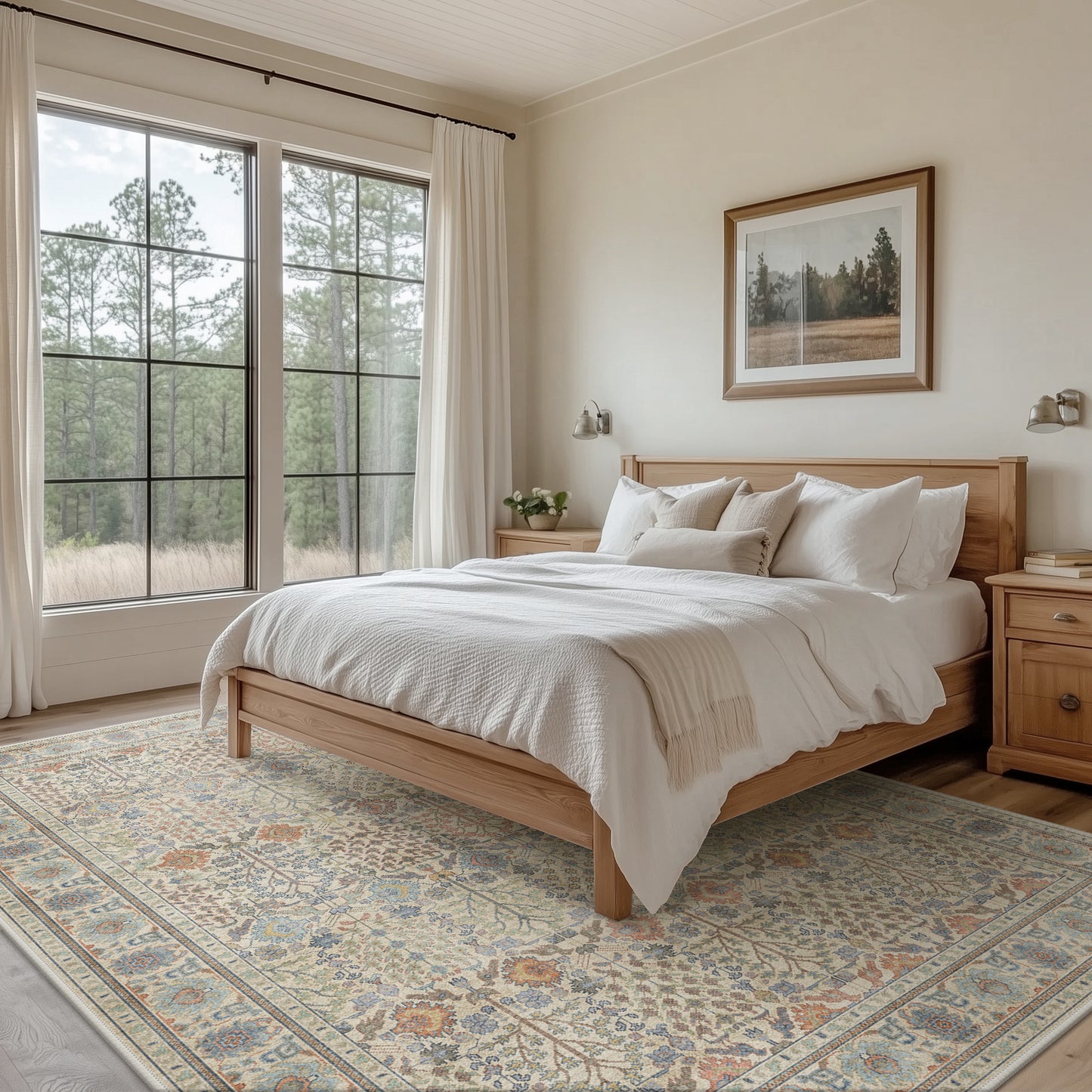 KUETH  Area Rugs Machine Washable Rugs for Living Room, Non Slip Throw Rug with Rubber Backing, Rug for Entryway、Bedroom、Kitchen、Floor and Dining Room