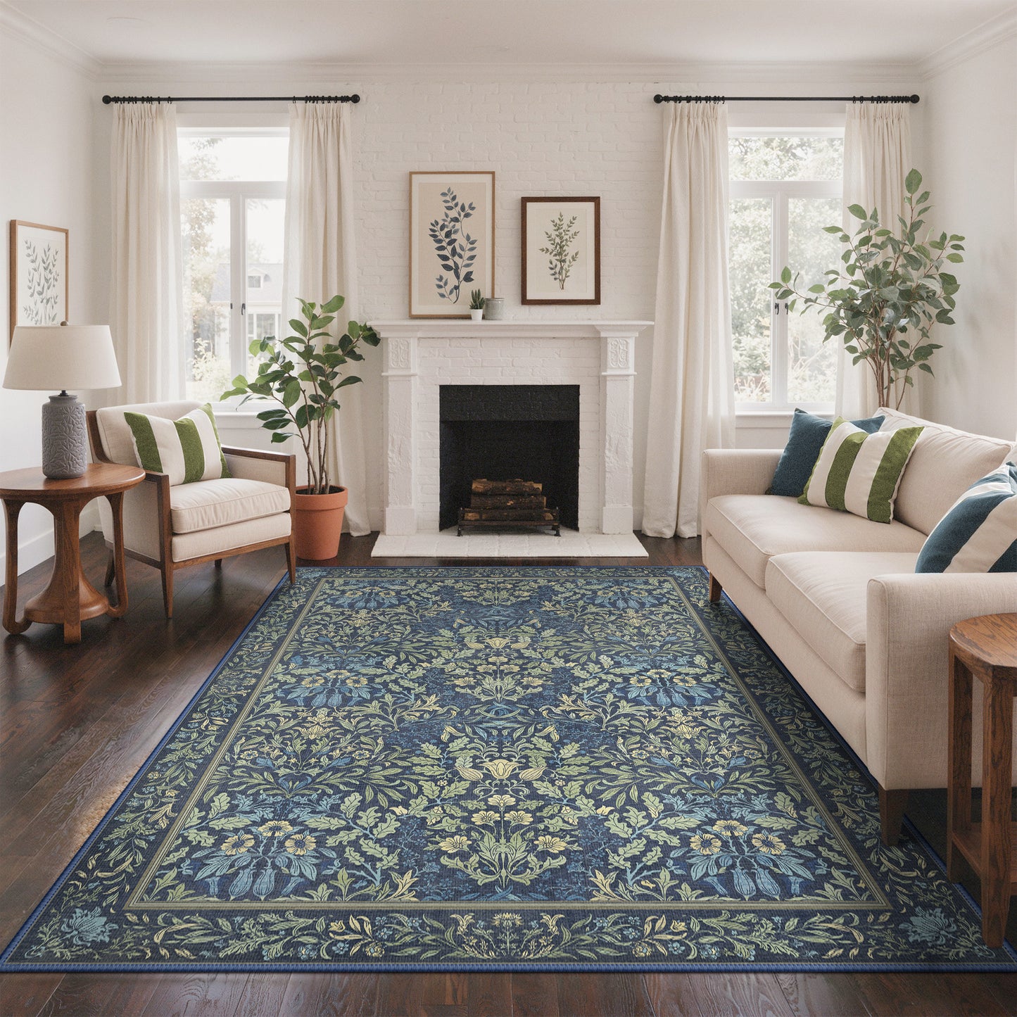KUETH  Area Rugs Machine Washable Rugs for Living Room, Non Slip Throw Rug with Rubber Backing, Rug for Entryway、Bedroom、Kitchen、Floor and Dining Room
