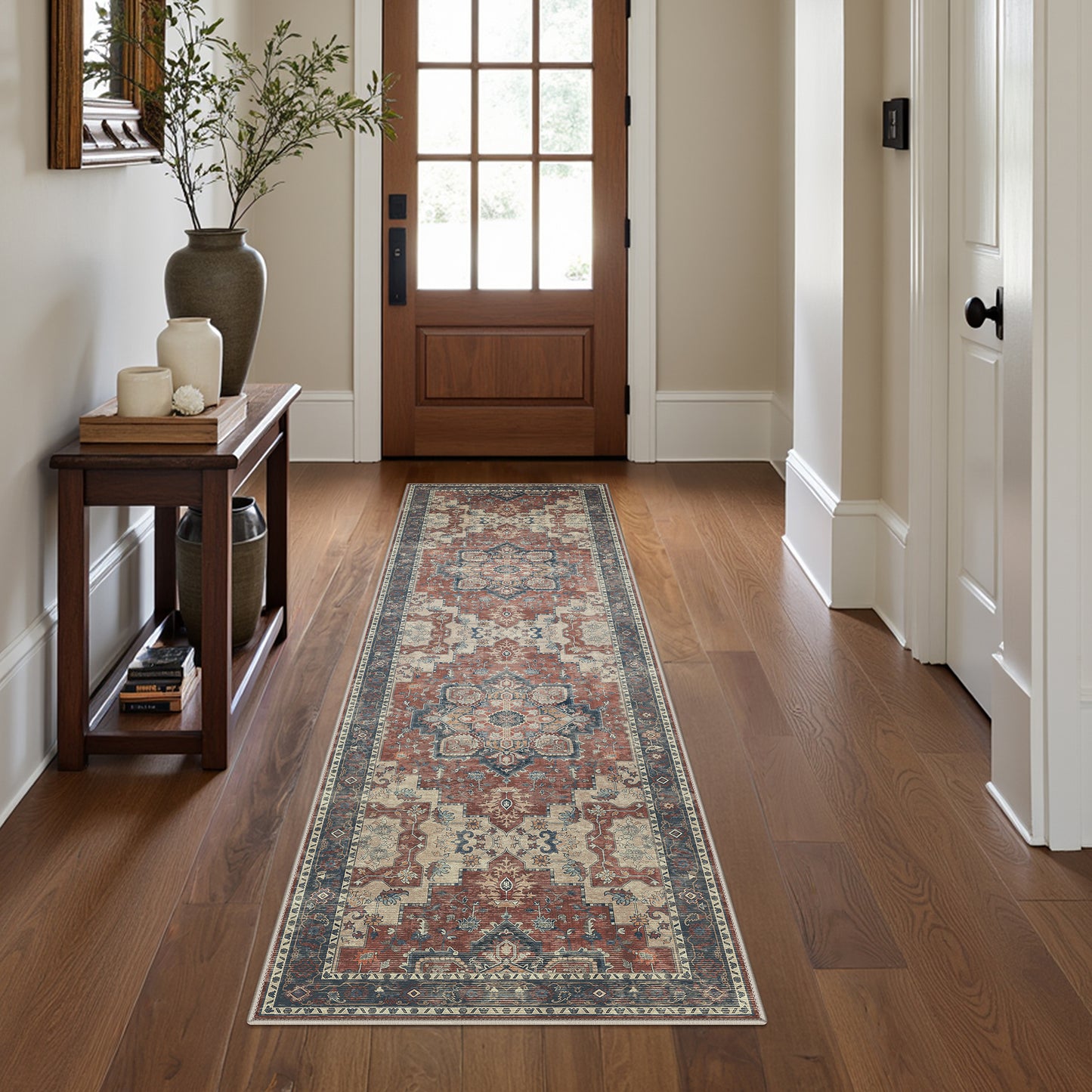 KUETH  Area Rugs Machine Washable Rugs for Living Room, Non Slip Throw Rug with Rubber Backing, Rug for Entryway、Bedroom、Kitchen、Floor and Dining Room