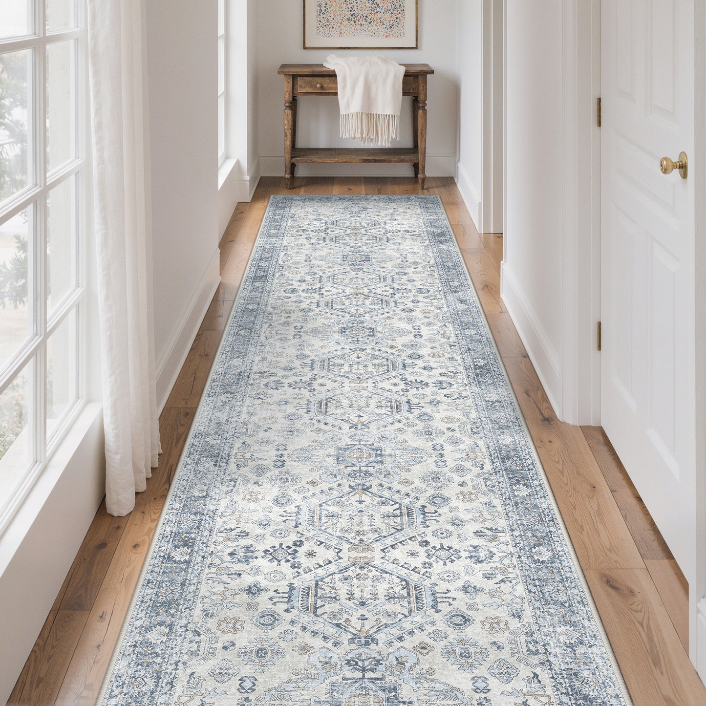 KUETH  Area Rugs Machine Washable Rugs for Living Room, Non Slip Throw Rug with Rubber Backing, Rug for Entryway、Bedroom、Kitchen、Floor and Dining Room