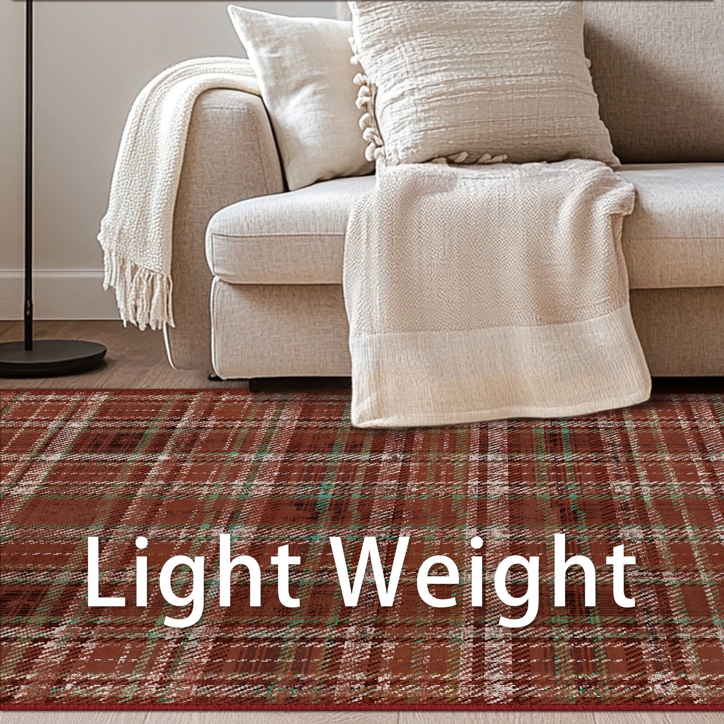 KUETH Christmas Area Rug 2×3 Indoor Kitchen, Christmas Rugs for Living Room,Machine Washable Rug,Printed Holiday Decor, Non-Slip Rug, Bedroom, Dinning Room