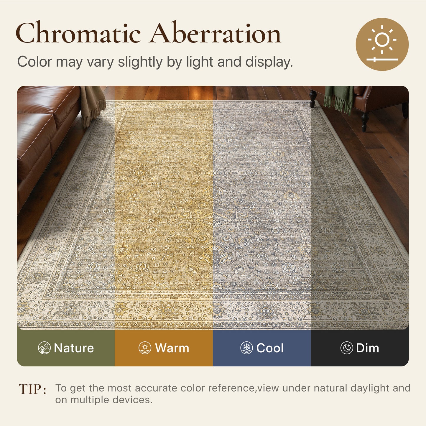 KUETH 8X10 Vintage Area Rugs Machine Washable Rugs for Living Room, Non Slip Flat Pile Rug with Rubber Backing, Persian Rug for Entryway Bedroom Dining Room Home Office