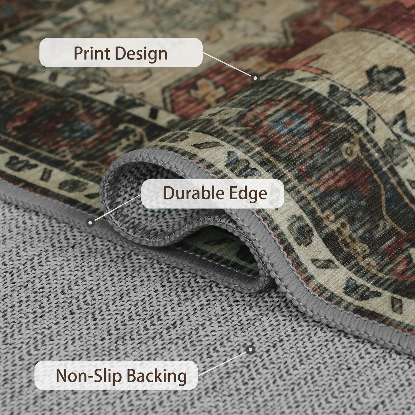 KUETH Protective Flooring Office Chair Mat for Hardwood Floor and Tile Floor, Heavy Duty Desk Chair Mat for Carpets, Anti Slip Office Floor Mats for Rolling Chairs, Low Pile Under Desk Rug