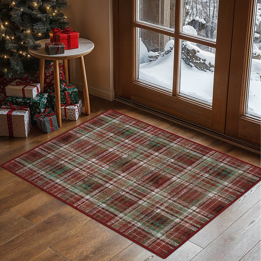 KUETH 2×3 Christmas Area Rug Indoor Kitchen, Christmas Rugs for Living Room,Machine Washable Rug,Printed Holiday Decor, Non-Slip Rug, Bedroom, Dinning Room