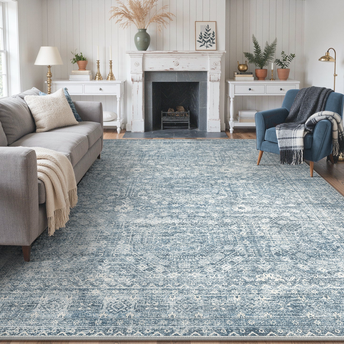 KUETH  Area Rugs Machine Washable Rugs for Living Room, Non Slip Throw Rug with Rubber Backing, Rug for Entryway、Bedroom、Kitchen、Floor and Dining Room