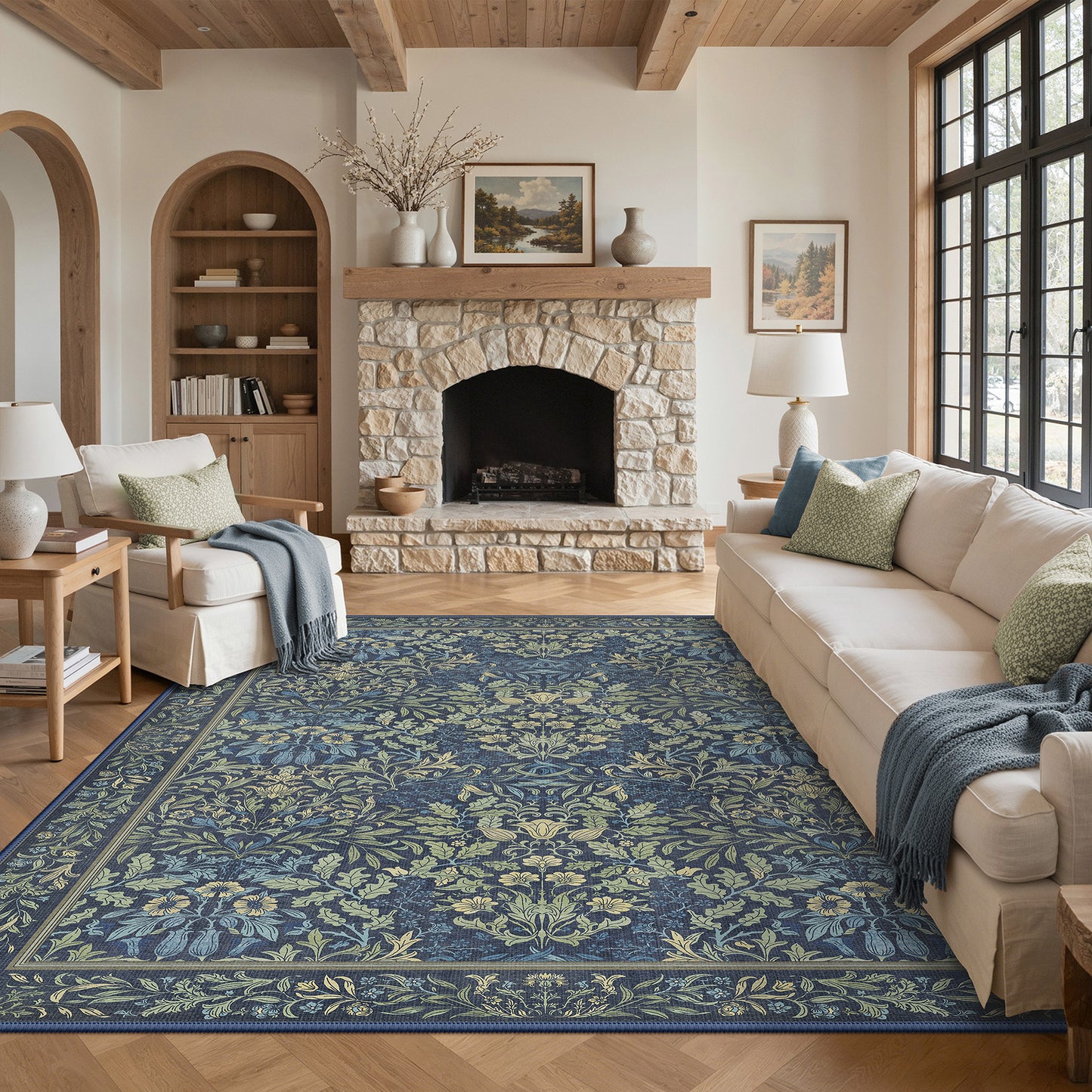 KUETH  Area Rugs Machine Washable Rugs for Living Room, Non Slip Throw Rug with Rubber Backing, Rug for Entryway、Bedroom、Kitchen、Floor and Dining Room
