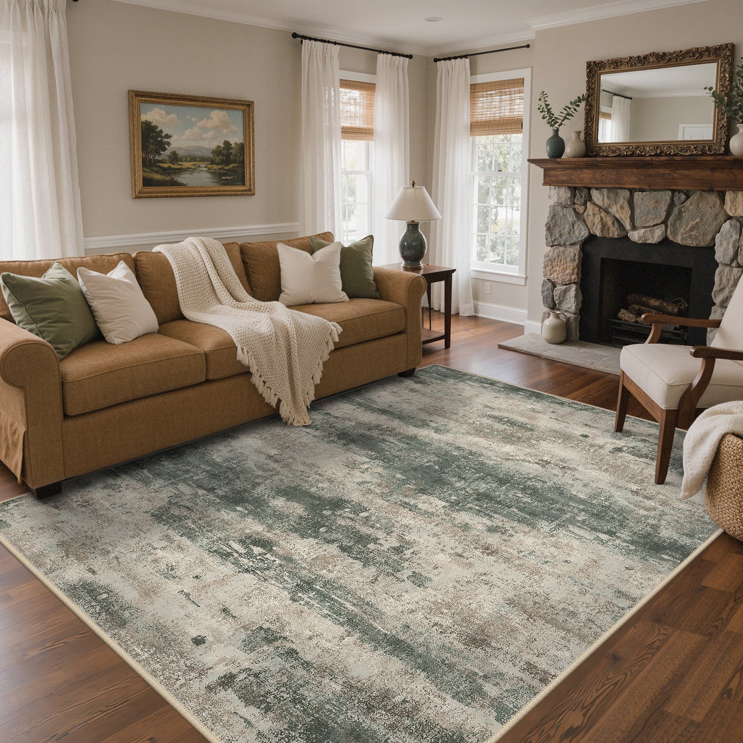 KUETH Area Rug 2×3 for Hallway Kitchen Indoor, Machine Washable Rug, Area Rugs for Living Room，Abstract Soft Area Rug, Non-Slip Rug, Bedroom, Kitchen, Dinning Room