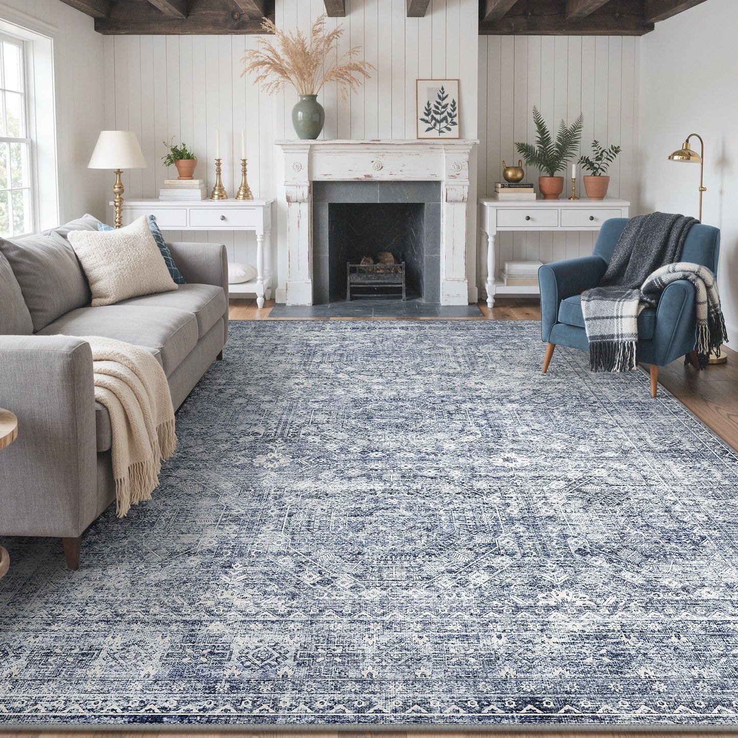 KUETH  Area Rugs Machine Washable Rugs for Living Room, Non Slip Throw Rug with Rubber Backing, Rug for Entryway、Bedroom、Kitchen、Floor and Dining Room