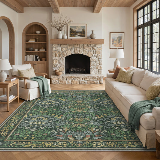 KUETH  Area Rugs Machine Washable Rugs for Living Room, Non Slip Throw Rug with Rubber Backing, Rug for Entryway、Bedroom、Kitchen、Floor and Dining Room