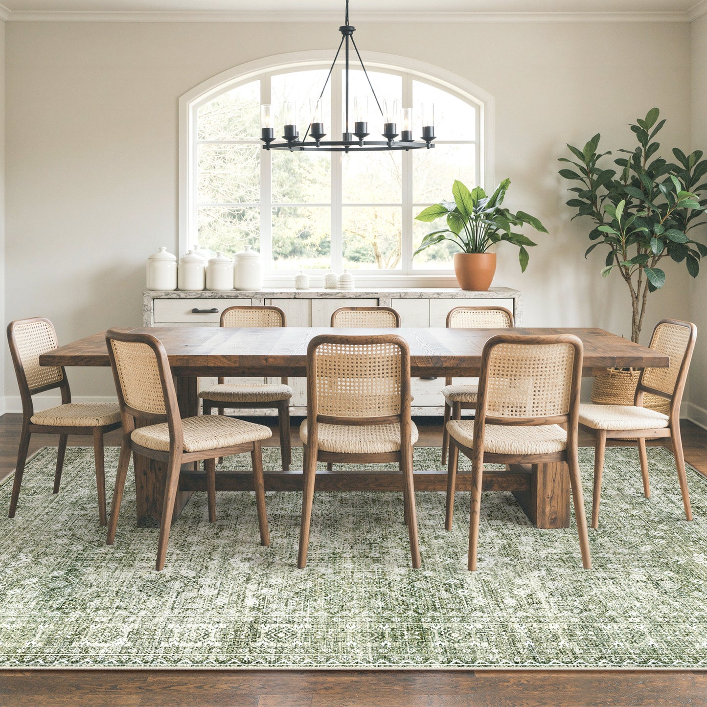 KUETH  Area Rugs Machine Washable Rugs for Living Room, Non Slip Throw Rug with Rubber Backing, Rug for Entryway、Bedroom、Kitchen、Floor and Dining Room