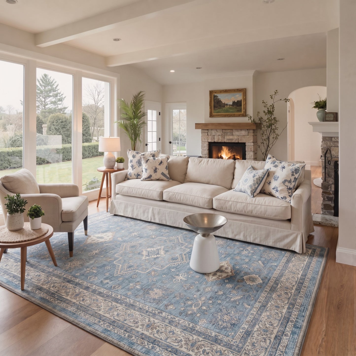 KUETH  Area Rugs Machine Washable Rugs for Living Room, Non Slip Throw Rug with Rubber Backing, Rug for Entryway、Bedroom、Kitchen、Floor and Dining Room