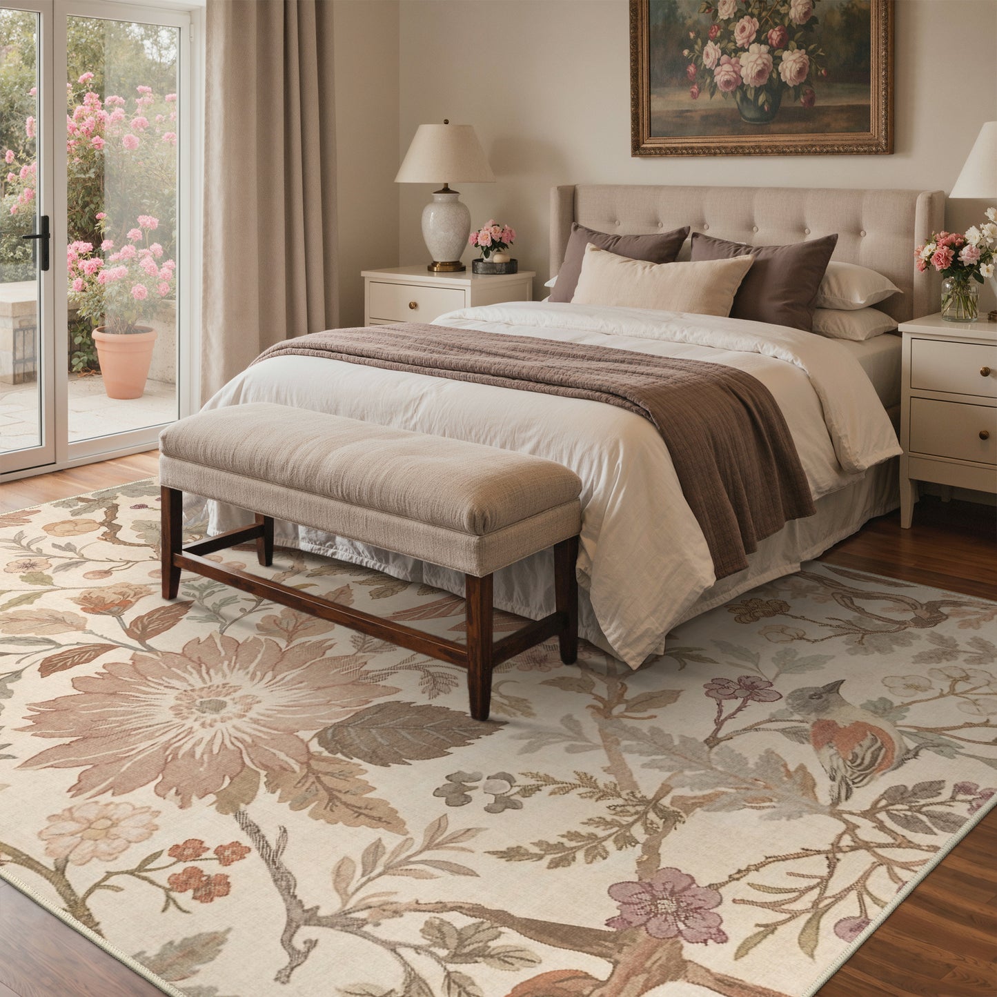 KUETH  Area Rugs Machine Washable Rugs for Living Room, Non Slip Throw Rug with Rubber Backing, Rug for Entryway、Bedroom、Kitchen、Floor and Dining Room