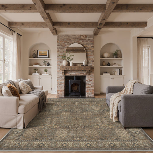 KUETH  Area Rugs Machine Washable Rugs for Living Room, Non Slip Throw Rug with Rubber Backing, Rug for Entryway、Bedroom、Kitchen、Floor and Dining Room