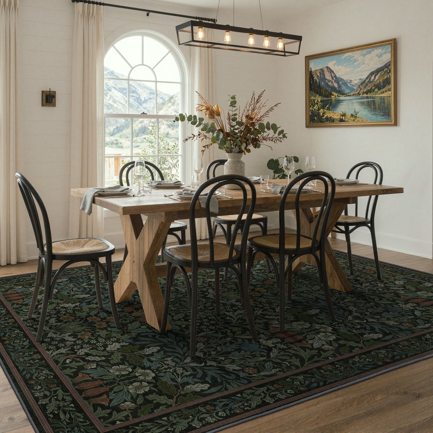 KUETH  Area Rugs Machine Washable Rugs for Living Room, Non Slip Throw Rug with Rubber Backing, Rug for Entryway、Bedroom、Kitchen、Floor and Dining Room