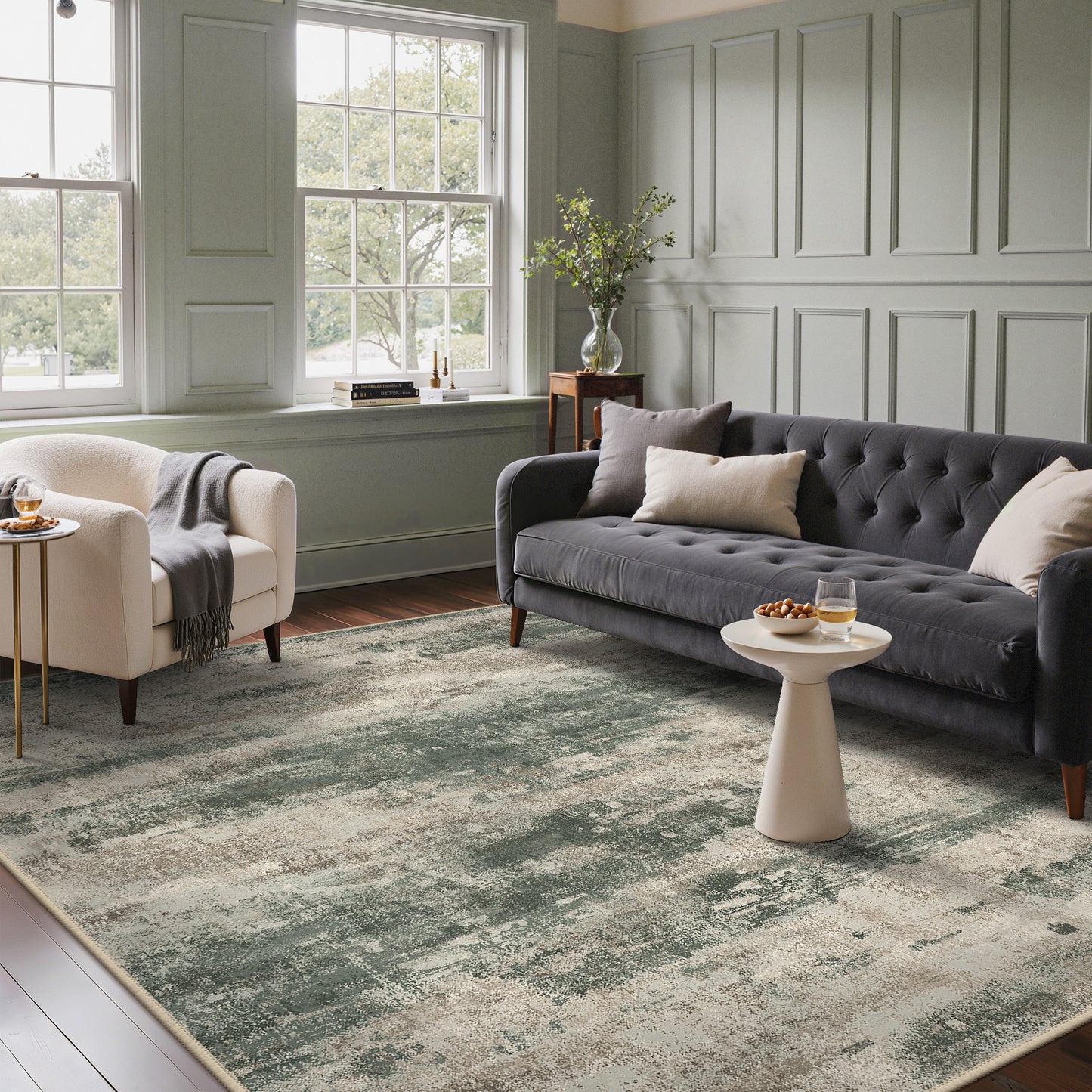 KUETH Area Rug 2×3 for Hallway Kitchen Indoor, Machine Washable Rug, Area Rugs for Living Room，Abstract Soft Area Rug, Non-Slip Rug, Bedroom, Kitchen, Dinning Room