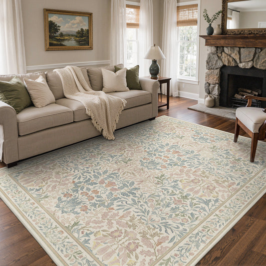 KUETH  Area Rugs Machine Washable Rugs for Living Room, Non Slip Throw Rug with Rubber Backing, Rug for Entryway、Bedroom、Kitchen、Floor and Dining Room