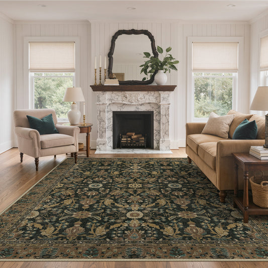 KUETH  Area Rugs Machine Washable Rugs for Living Room, Non Slip Throw Rug with Rubber Backing, Rug for Entryway、Bedroom、Kitchen、Floor and Dining Room