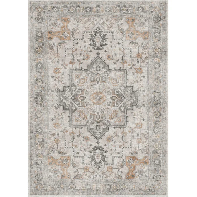 KUETH Modern Area Rug Non Slip Hallway Runner Rug, Low Pile Machine Washable Rugs for Entryway, Hallway, Kitchen and Corridor, Light Taupe Brown