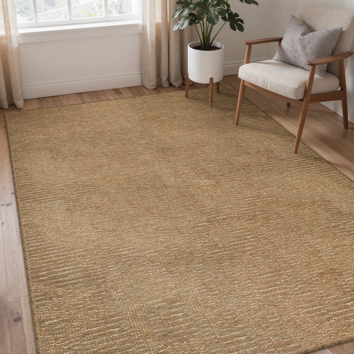 KUETH  Handwoven Natural Fiber Area Rug, Woven Natural Style Rug, Machine Washable Non-Slip for Living Room、 Bedroom and Dining Room.