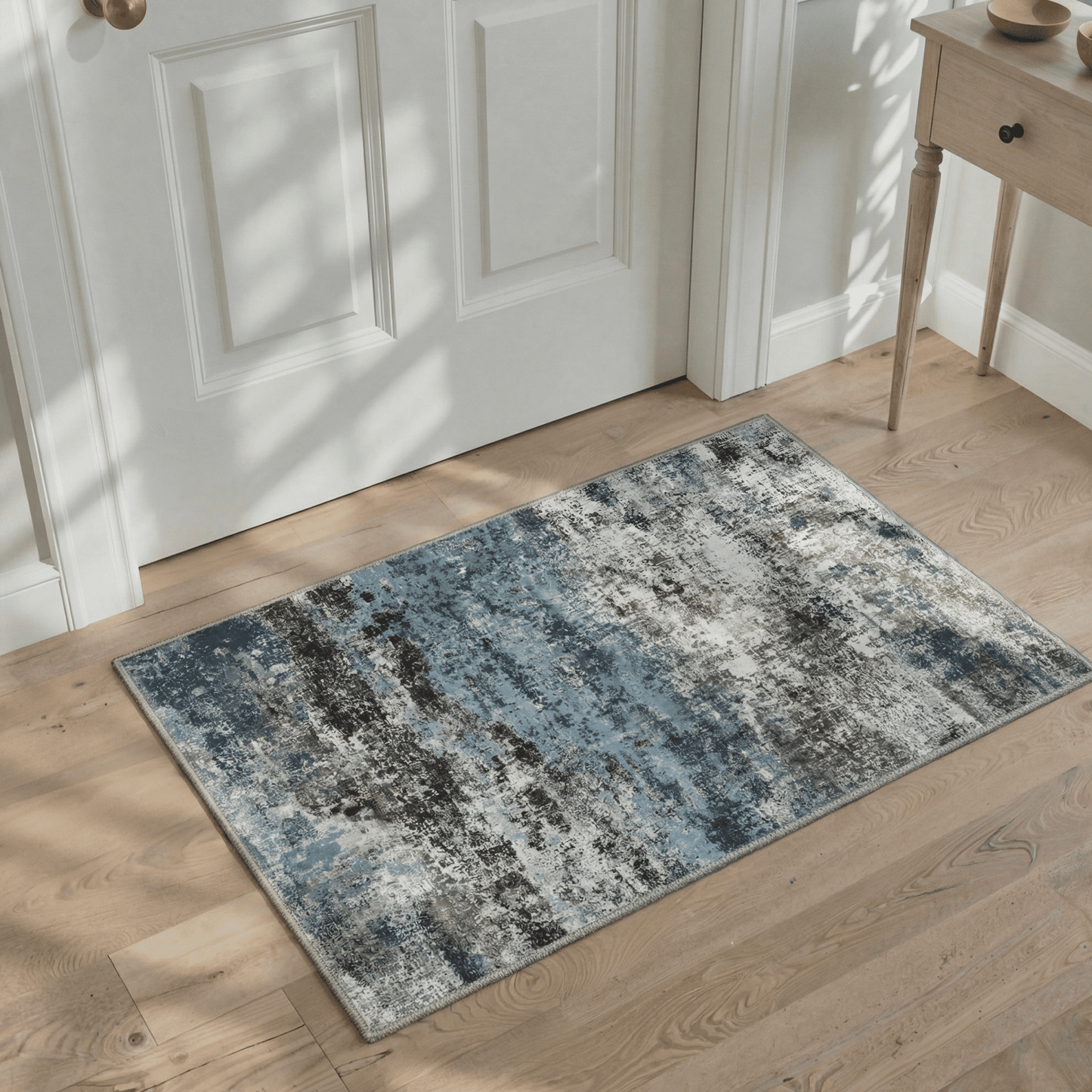 KUETH 8X10 Vintage Area Rugs Machine Washable Rugs for Living Room, Non Slip Flat Pile Rug with Rubber Backing, Boho Rug for Entryway Bedroom Dining Room Home Office