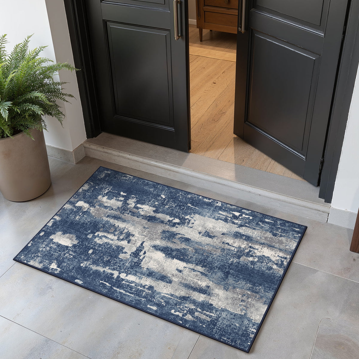 KUETH 8X10 Vintage Area Rugs Machine Washable Rugs for Living Room, Non Slip Flat Pile Rug with Rubber Backing, Boho Rug for Entryway Bedroom Dining Room Home Office
